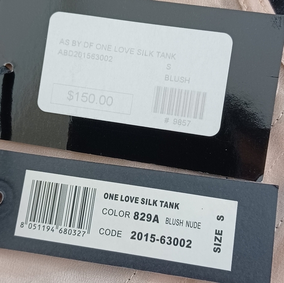 NWT AS by DF One Love 100% Silk Tank Top - Picture 10 of 13